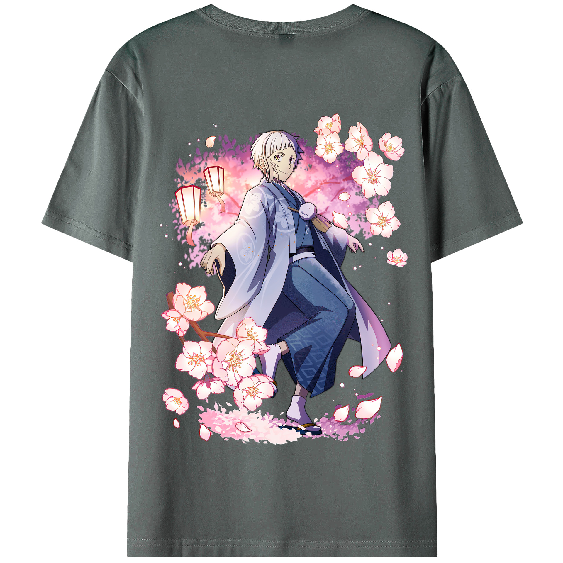 （画像用） 文豪ストレイドッグス Bungo Stray Dogs 綿100％半袖Tシャツ（背面プリント）